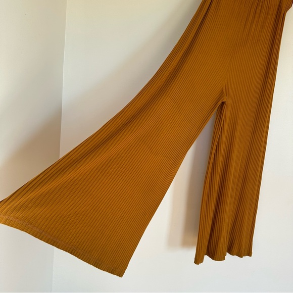 Free People Movement Blissed Out Ribbed Pull On Wide Leg Pants Size Medium - Picture 8 of 16